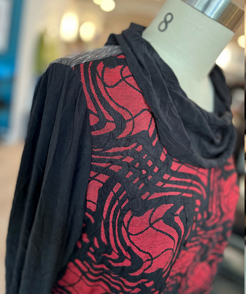 Moonlight Garnet Swirl Soft Cowl Top