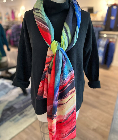 Marble Swirl Cashmere Scarf