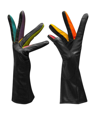 Multicolor Leather Tech Glove