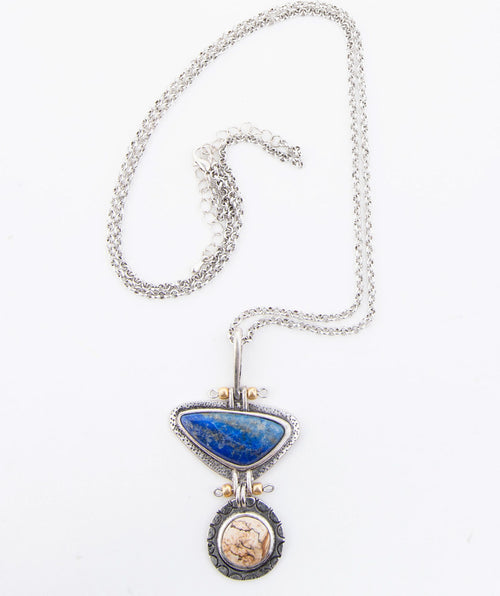 Adele Long Lapis Pendant Necklace - Premium necklaces from Mary Walter - Just $40! Shop now at Mary Walter