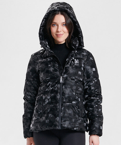 Nikki Jones Shimmer Texture Puffer Coat
