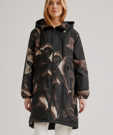 Floral waterproof outlet coat