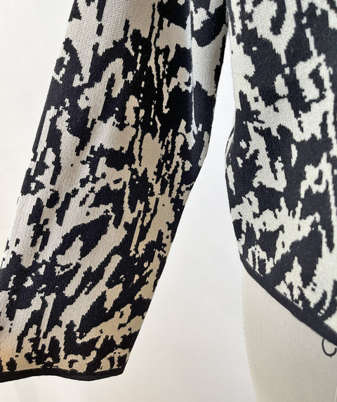 Centa jacquard pullover Black/Cream