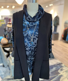 Picadilly Burnout Velvet Cowl Top