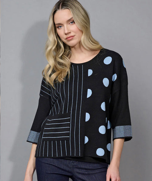 Picadilly Dots and Stripes Pullover