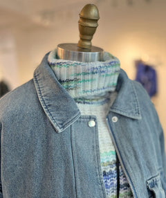 Picadilly Faux Fur and Denim Coat