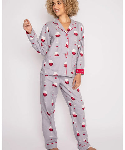 Rise and Wine Flannel PJs