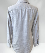 Long washed linen shirt dove