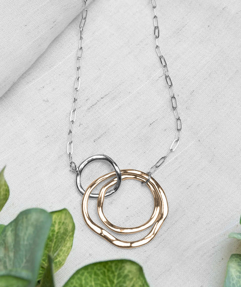 Rachele Two Tone rings Necklace