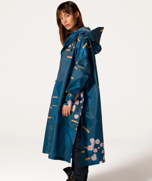 Big Rain Poncho Japanese blossom - Premium Coats from RainKiss - Just $89! Shop now at Mary Walter