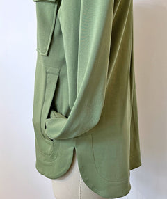 Knit shacket Matcha - Premium jackets from Repeat Cashmere - Just $99! Shop now at Mary Walter