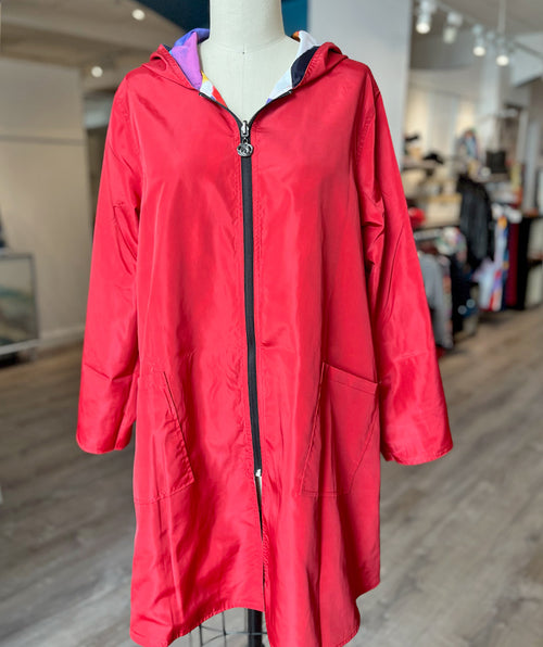 Fab Reversible Raincoat Red Flash