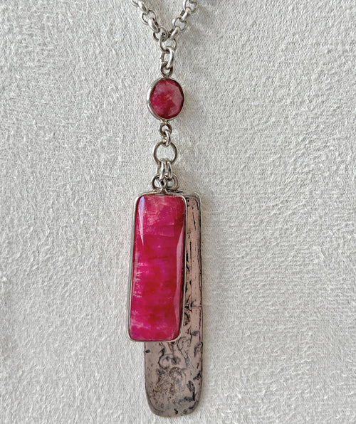 Raw ruby long necklace - Premium necklaces from Apunto - Just $75! Shop now at Mary Walter