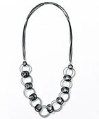 Interlocked Rings Wire Necklace