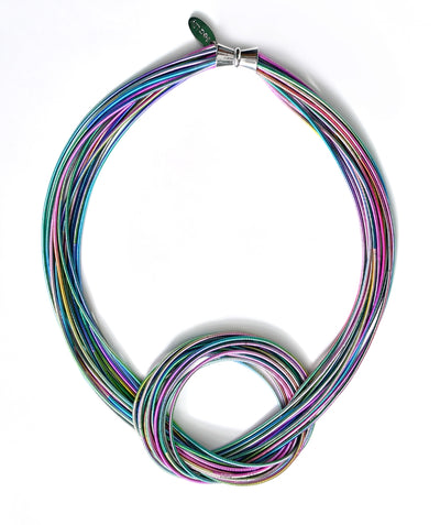 Large Knot Necklace Colorful