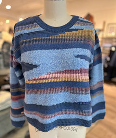 Skovhuus Zig Stripe Pullover Blue Mix