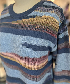 Skovhuus Zig Stripe Pullover Blue Mix