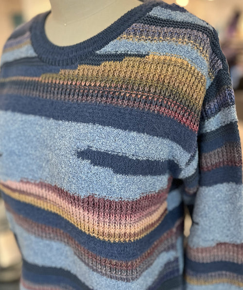 Skovhuus Zig Stripe Pullover Blue Mix