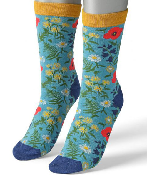 Chaussettes belles fleurs