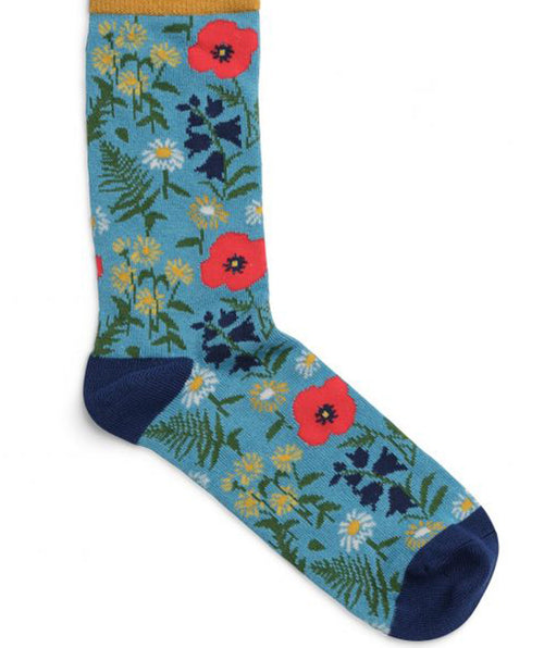 Chaussettes belles fleurs