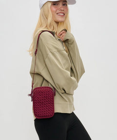 Divide & Conquer Woven Neoprene Crossbody Bag