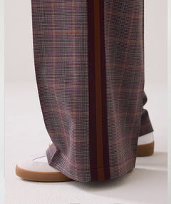 Summum Plaid Wide Leg Trouser