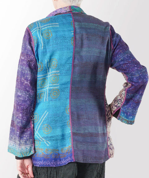 Vintage silk Kantha short jacket