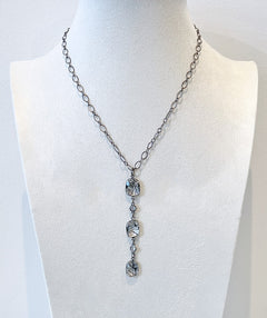 Short drop necklace rutilated quartz