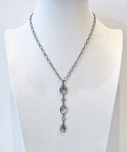 Short drop necklace rutilated quartz