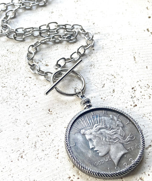 Coin medalion necklace silver - Premium necklaces from Mary Walter - Just $71.25! Shop now at Mary Walter