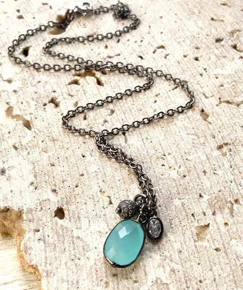 Gemstone drop necklace - Premium necklaces from Mary Walter - Just $60! Shop now at Mary Walter