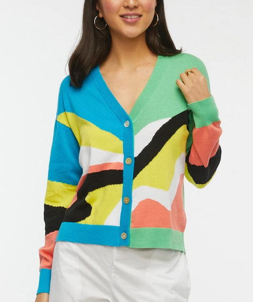 Wave Cardigan Turquoise - Premium sweaters from Zaket and Plover - Just $140! Shop now at Mary Walter