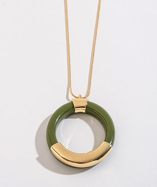 Zara Circle Pendant Necklace - Premium necklaces from Mary Walter - Just $50! Shop now at Mary Walter