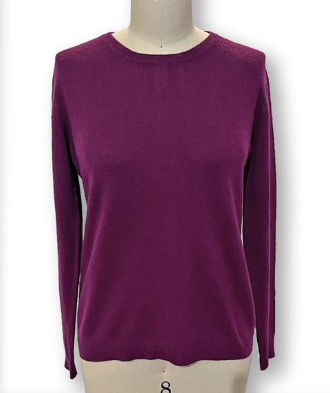 Fitted crew neck cashmere sweater Mulberry