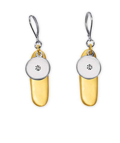 2-tone charm earring
