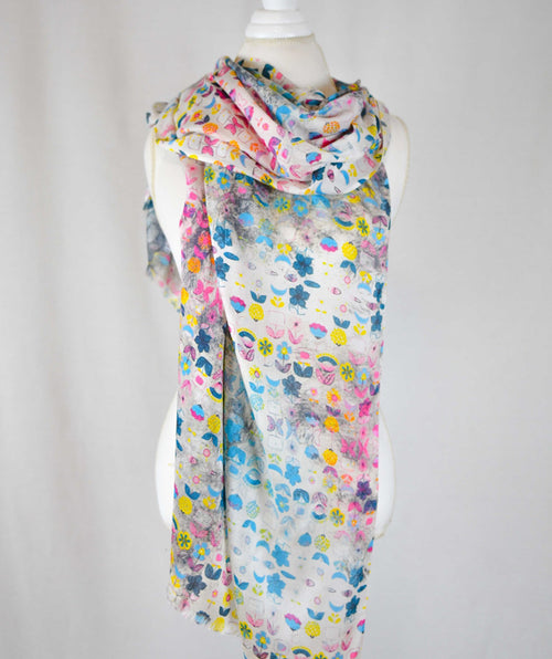 Happy Blooms scarf - Premium scarves from Eesme - Just $25! Shop now at Mary Walter