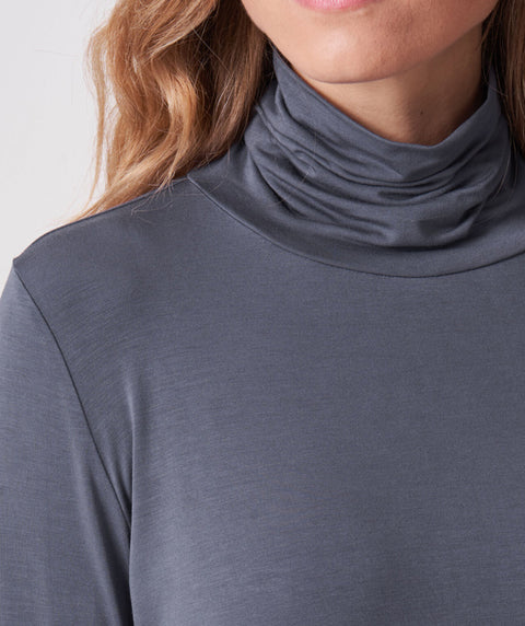Soft stretch turtleneck