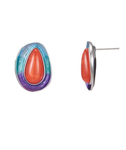 funky oval earring