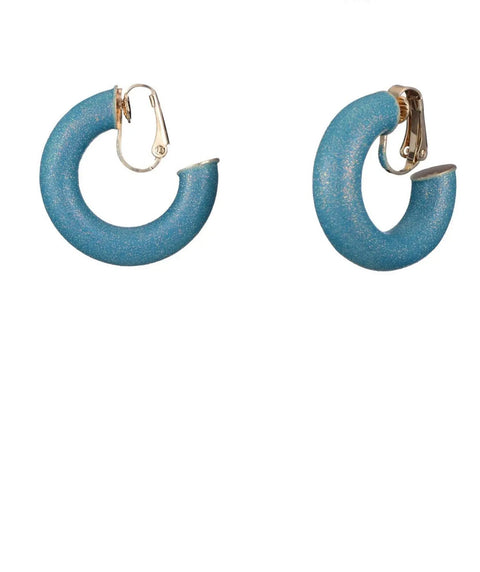 Shimmer hoop clip on earring