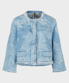 Bleached Floral Denim Jacket - Premium jackets from Marc Cain - Just $184! Shop now at Mary Walter