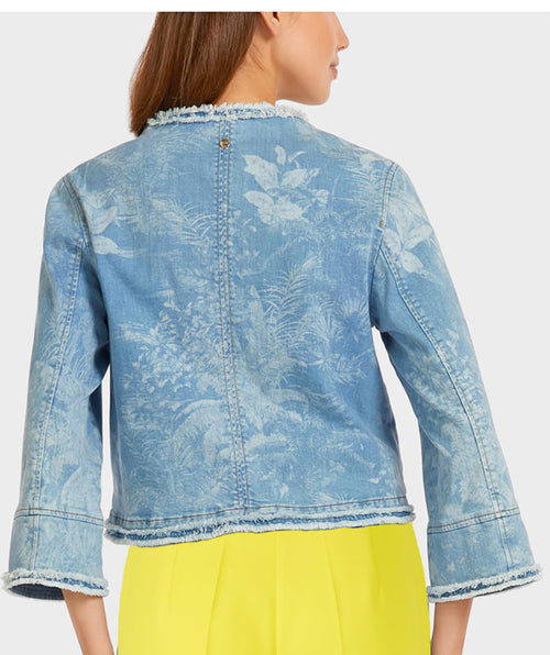 Bleached Floral Denim Jacket - Premium jackets from Marc Cain - Just $184! Shop now at Mary Walter