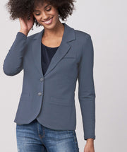 Knit blazer denim blue