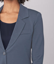 Knit blazer denim blue