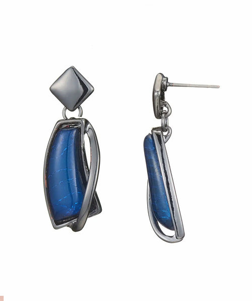 Brunette Earring Blue - Premium earrings from Mary Walter - Just $35! Shop now at Mary Walter