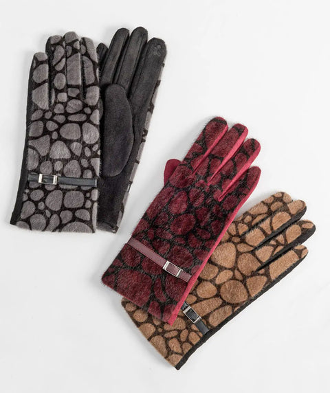 Pebbled Buckle Glove