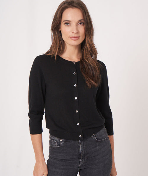 Classic cardigan - Premium jackets from Repeat Cashmere - Just $59.20! Shop now at Mary Walter