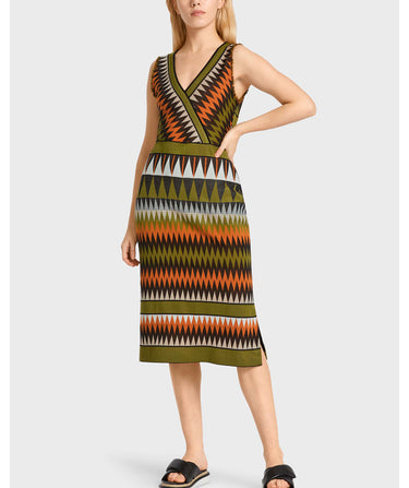 Chevron Vibes Dress - Premium dresses from Marc Cain - Just $199! Shop now at Mary Walter