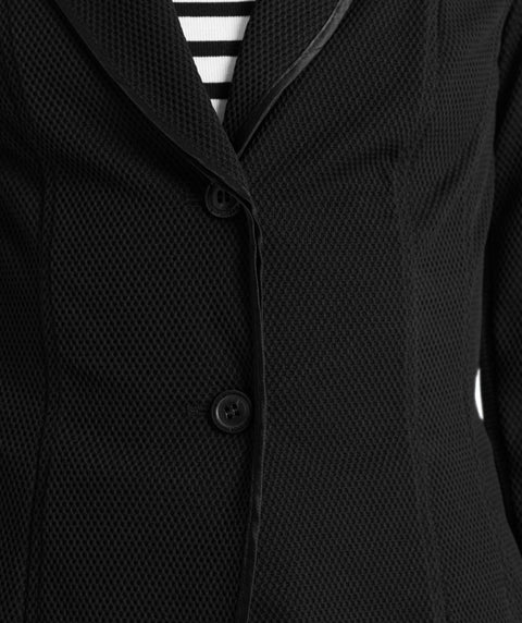 Essential mesh blazer Black