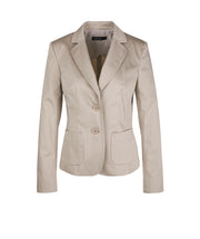 Essential polished cotton blazer Sand