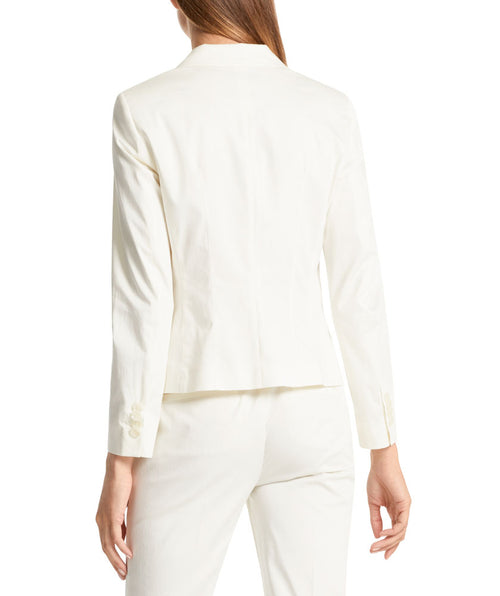Essential polished cotton blazer White